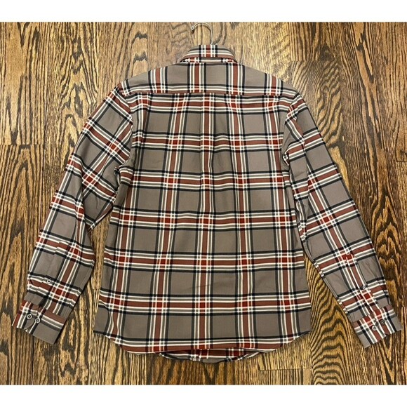 NEW LOCAL BOY OUTFITTERS Men’s Size S Brown Red Beige Long Sleeve Button Flannel - Picture 3 of 6
